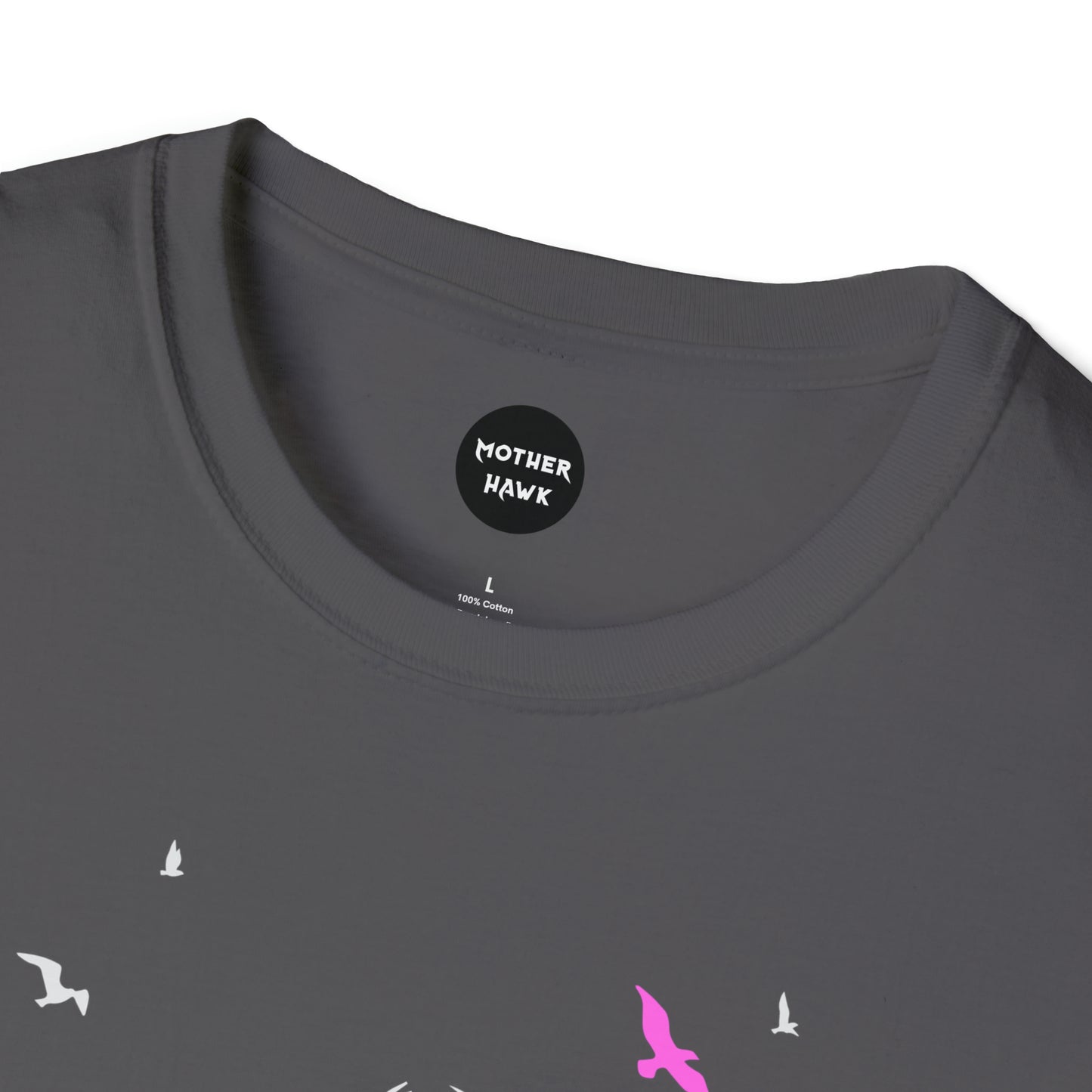 Loam Vixen Unisex Softstyle T-Shirt (white and pink)