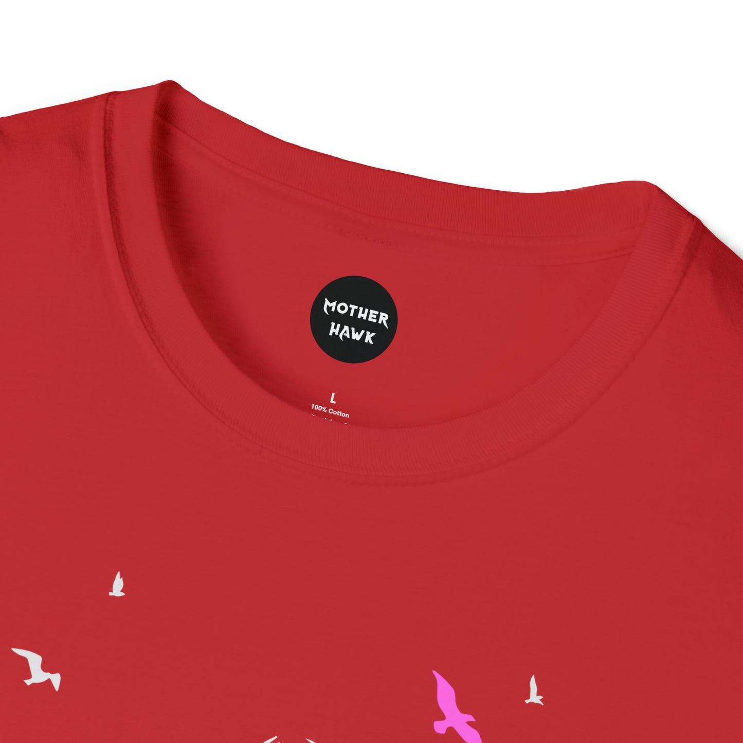 Loam Vixen Unisex Softstyle T-Shirt (white and pink)