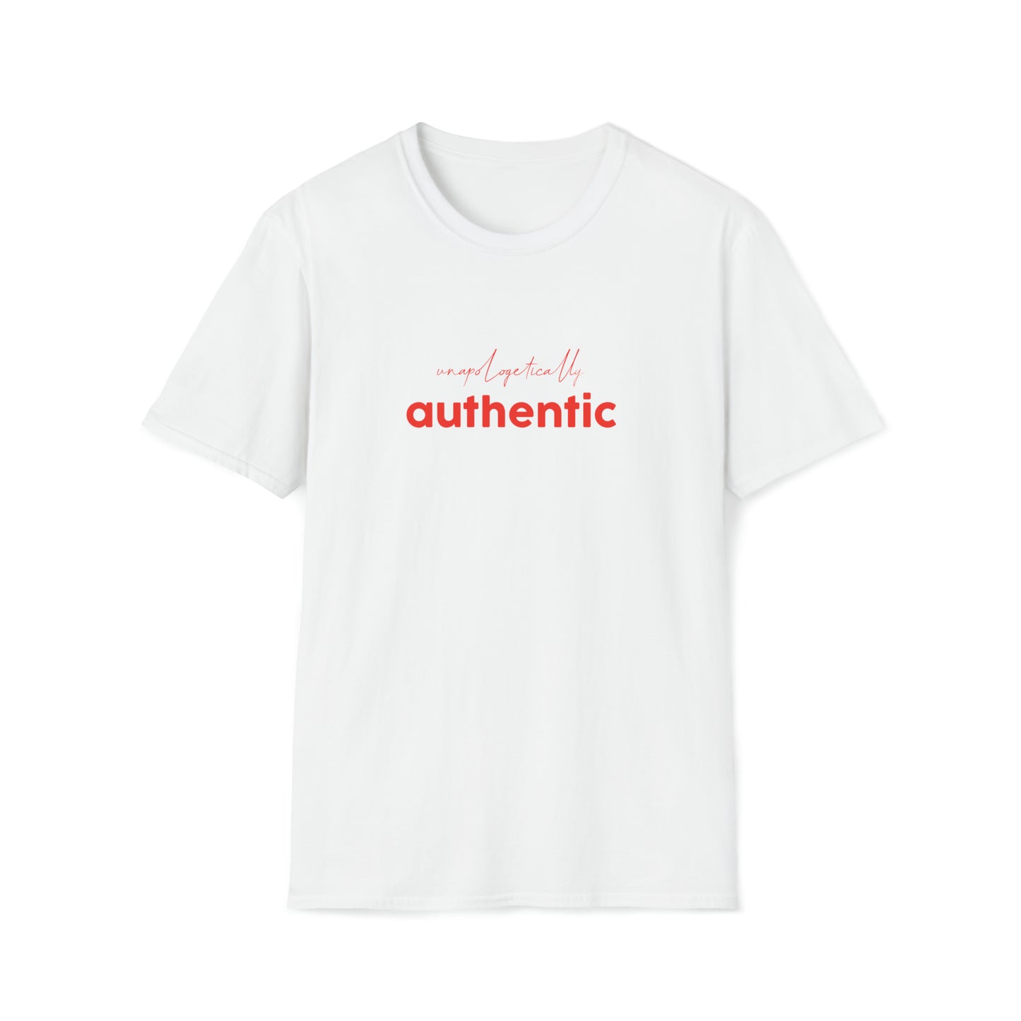 Unapologetically Authentic Red Unisex Softstyle T-Shirt