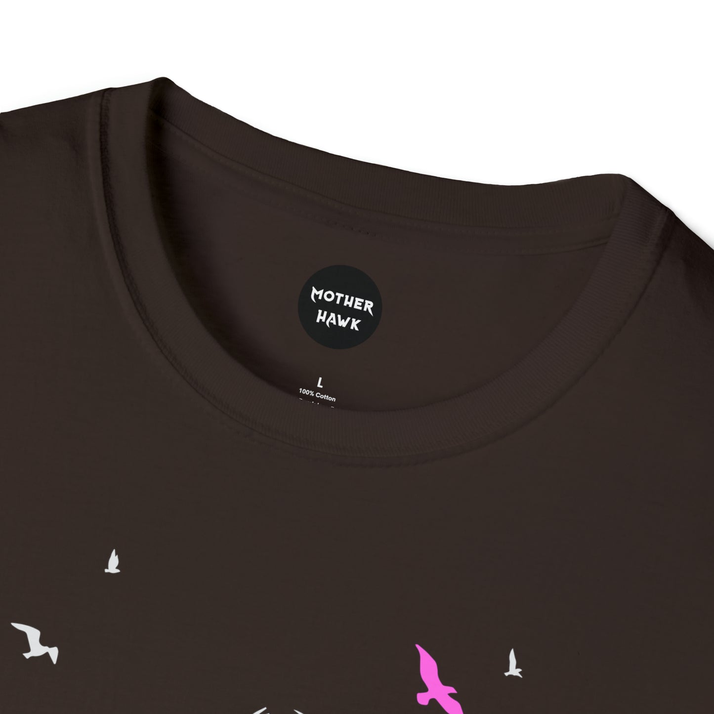 Loam Vixen Unisex Softstyle T-Shirt (white and pink)
