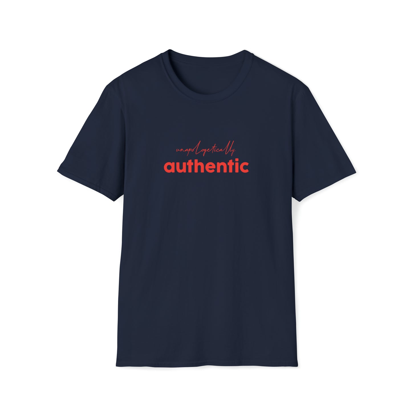 Unapologetically Authentic Red Unisex Softstyle T-Shirt