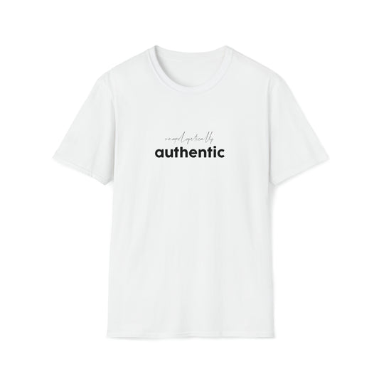 Unapologetically Authentic black Unisex Softstyle T-Shirt