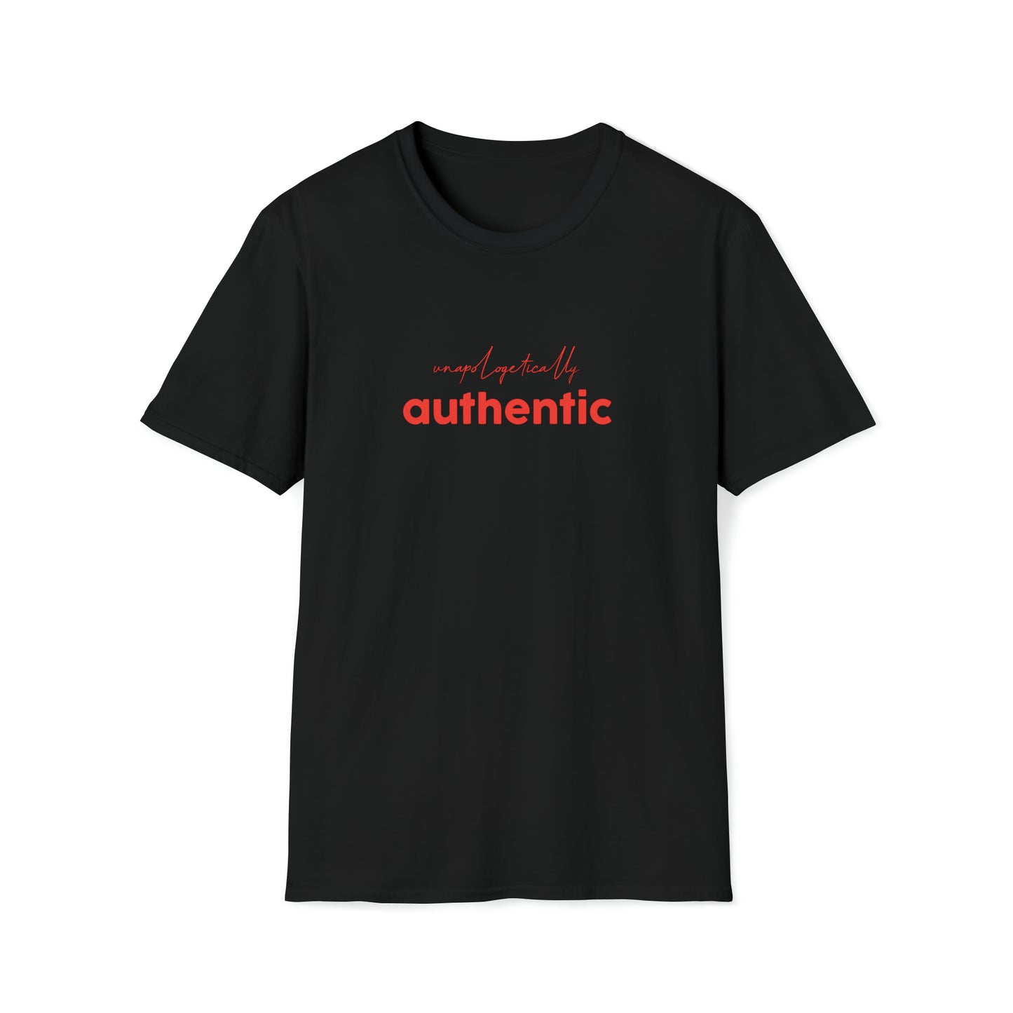 Unapologetically Authentic Red Unisex Softstyle T-Shirt