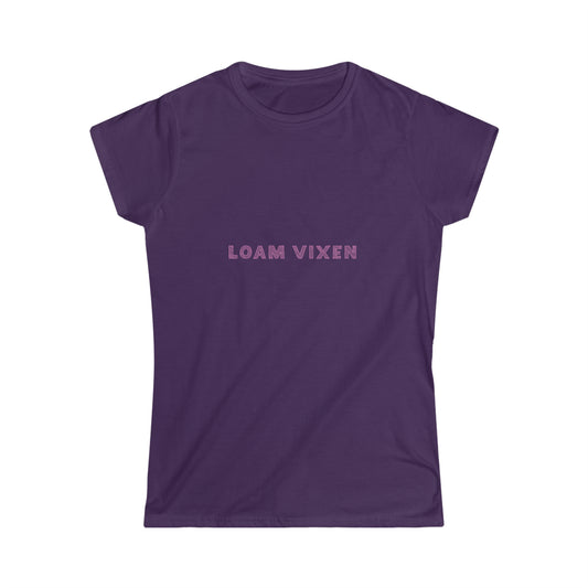 Loam Vixen Women's Softstyle Tee (white and pink)